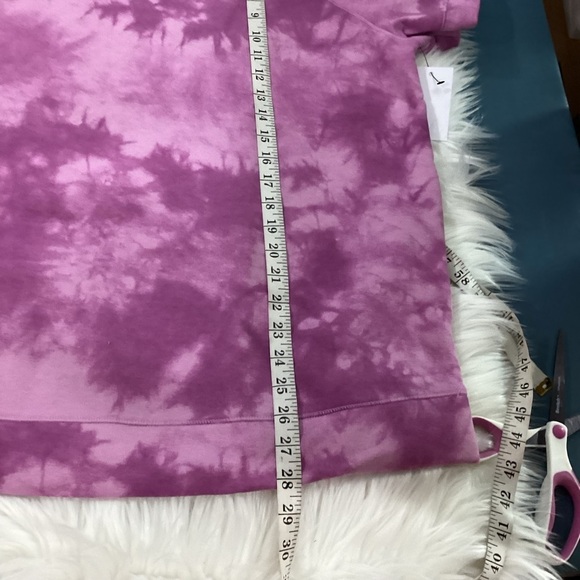 Sonoma Short Sleeve Sweatshirt Woman’s size 1X purple tie dye NWT Crewne… - Picture 11 of 14